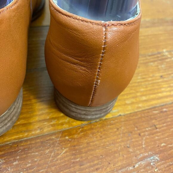 Anthropologie Women’s Size 37 Slip On Ankle Shoes Brown Leather Low Heel - Picture 12 of 12